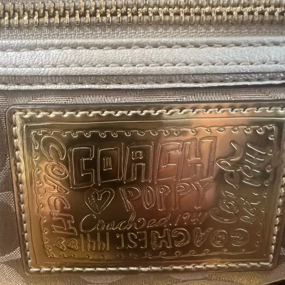 Coach Poppy Signature Gold Crossbody Bag
